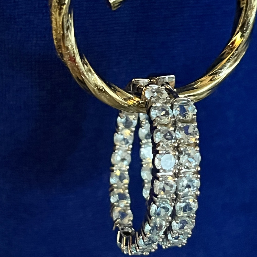 Elegant Blue Topaz Earrings